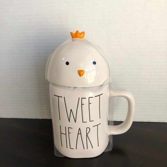 NWT Rae Dunn TWEET HEART with Topper Coffee Mug - Picture 2 of 8